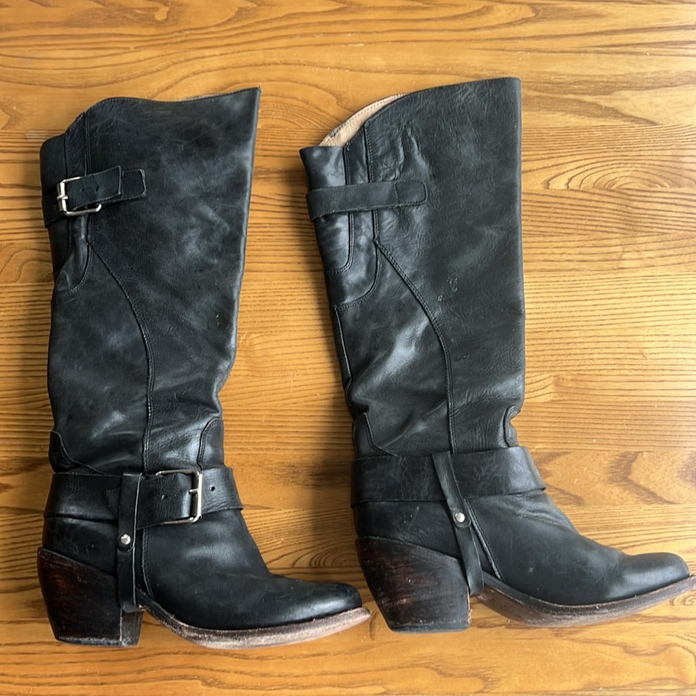 dolce vita high black leather boots size 8.5 - Picture 2 of 9